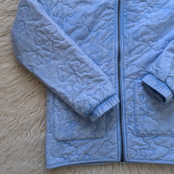 Lucky Brand Girls Youth Lightweight Full Zip Jacket Blue Quilted Cloud Large - Picture 2 of 5